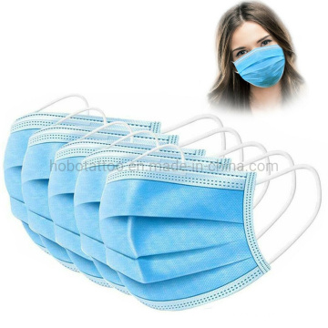 Disposable 3ply Blue Filter Breathable Earloop Face Mask